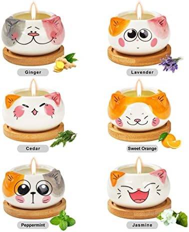 Kinforse Cat Scented Candle Gift Set of 6 — photo 6 of 14