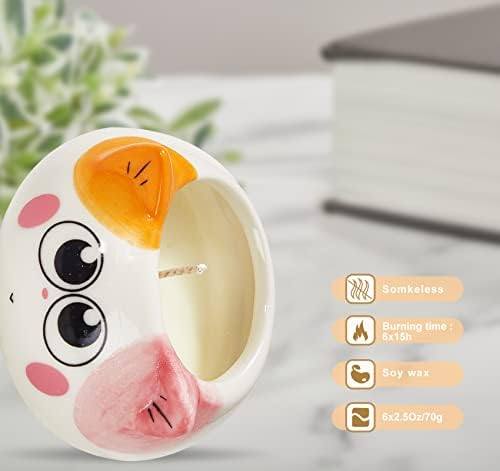 Kinforse Cat Scented Candle Gift Set of 6 — photo 8 of 14