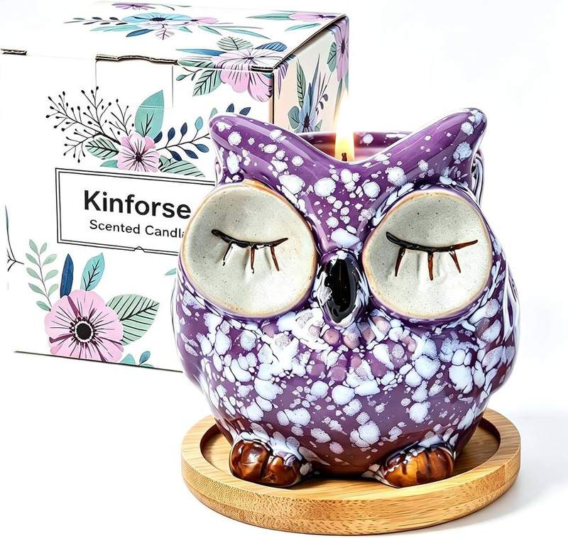 Kinforse Owl Lavender Scented Candle — scented candle