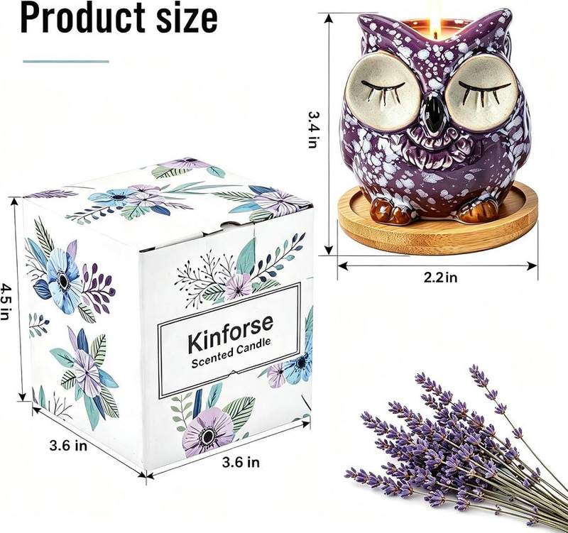 Kinforse Owl Lavender Scented Candle — photo 5 of 14