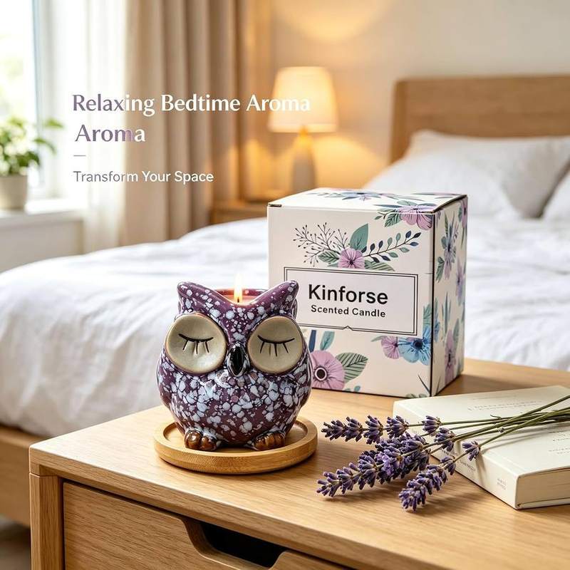 Kinforse Owl Lavender Scented Candle — photo 13 of 14