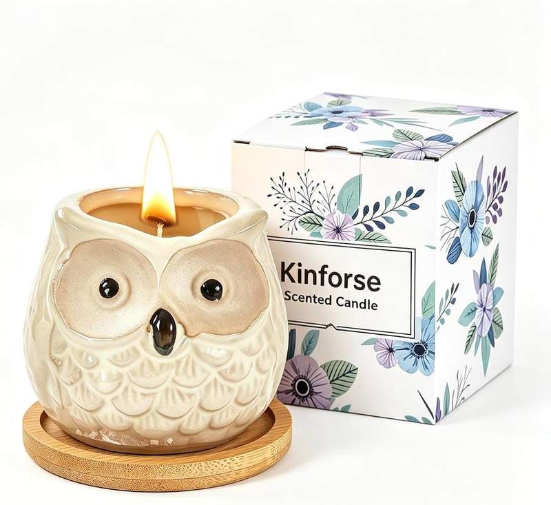 Kinforse Owl Sweet Orange Scented Candle — scented candle
