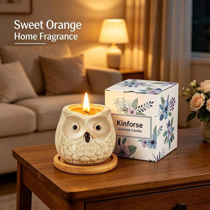 Kinforse Owl Sweet Orange Scented Candle — photo 3 of 16