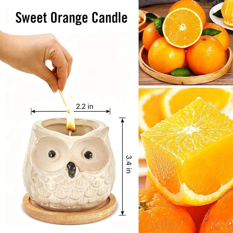 Kinforse Owl Sweet Orange Scented Candle — photo 15 of 16