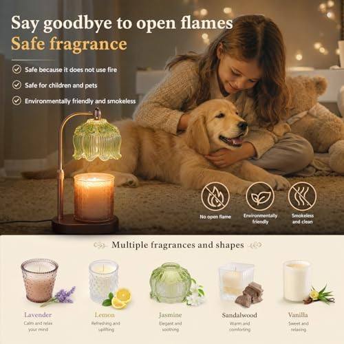 KJIXYUNG Purple Polka-Dot Glass Candle Warmer Lamp — photo 8 of 14