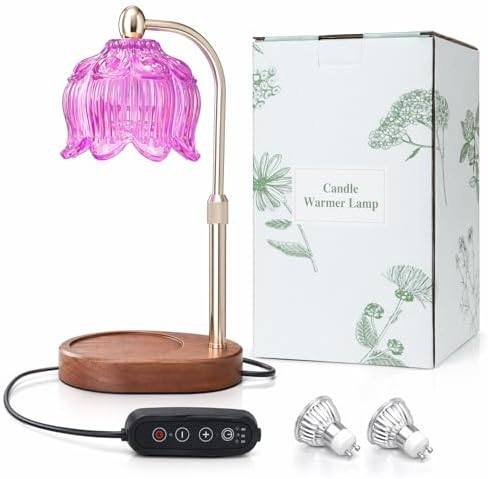 KJIXYUNG Purple Polka-Dot Glass Candle Warmer Lamp — photo 14 of 14