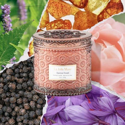 La Jolie Muse Santal Rose 2-Wick Candle, 12 oz — photo 4 of 16