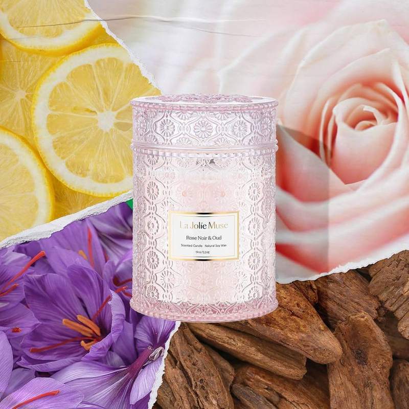 La Jolie Muse Rose Noir & Oud Candle, 19 oz — photo 3 of 14