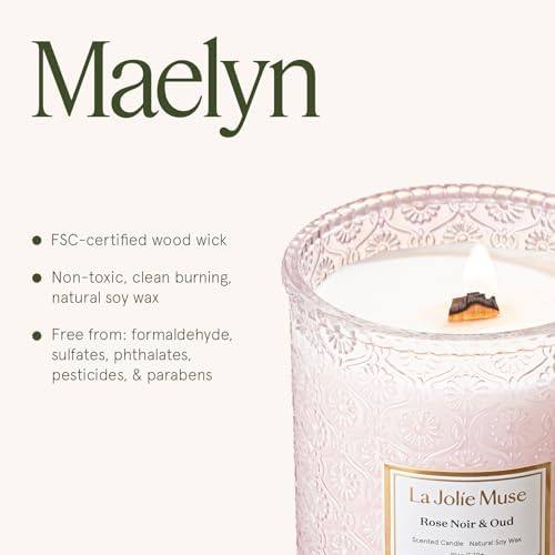 La Jolie Muse Rose Noir & Oud Candle, 19 oz — photo 12 of 14