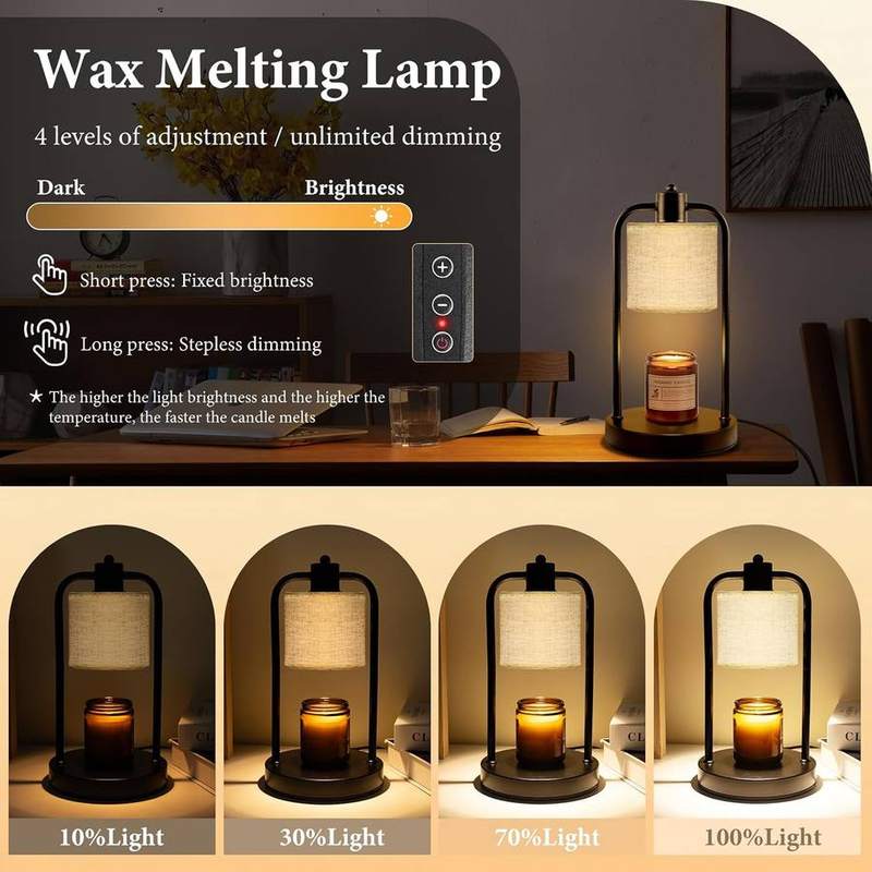 LAOPAO Cotton Linen Shade Candle Warmer Lamp — photo 5 of 16