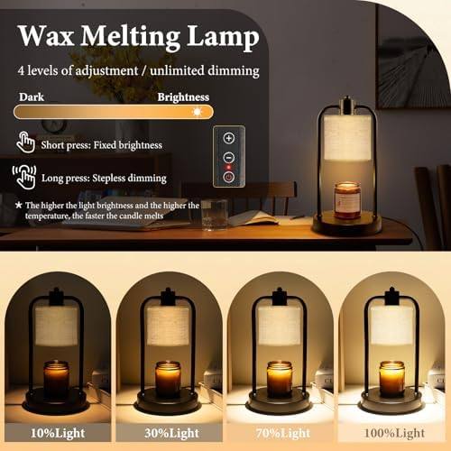 LAOPAO Cotton Linen Shade Candle Warmer Lamp — photo 6 of 16