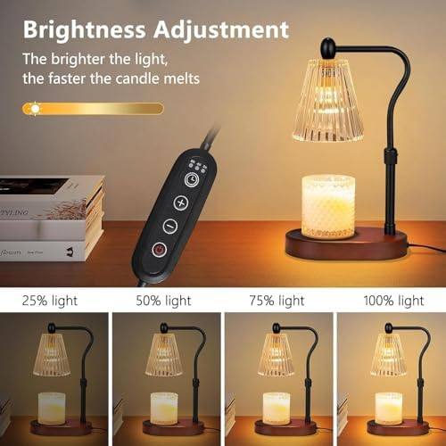 Loowoko Brown Glass Candle Warmer Lamp — photo 8 of 14