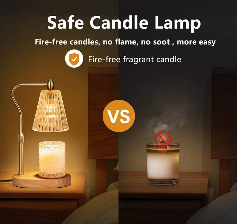 Loowoko Amber-Yellow Glass Candle Warmer Lamp — photo 3 of 18