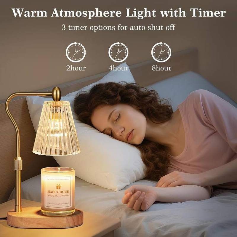 Loowoko Amber-Yellow Glass Candle Warmer Lamp — photo 5 of 18