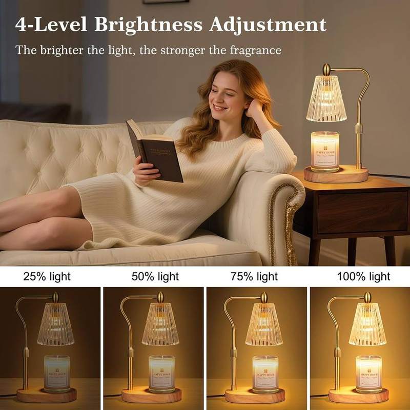 Loowoko Amber-Yellow Glass Candle Warmer Lamp — photo 7 of 18
