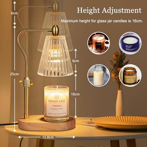Loowoko Amber-Yellow Glass Candle Warmer Lamp — photo 10 of 18