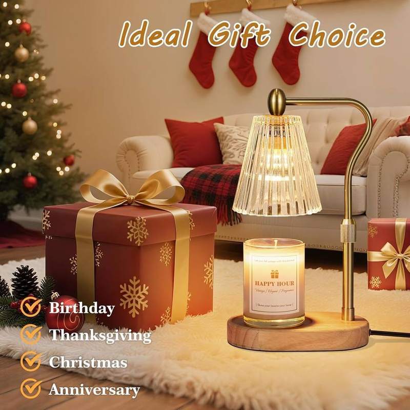 Loowoko Amber-Yellow Glass Candle Warmer Lamp — photo 15 of 18