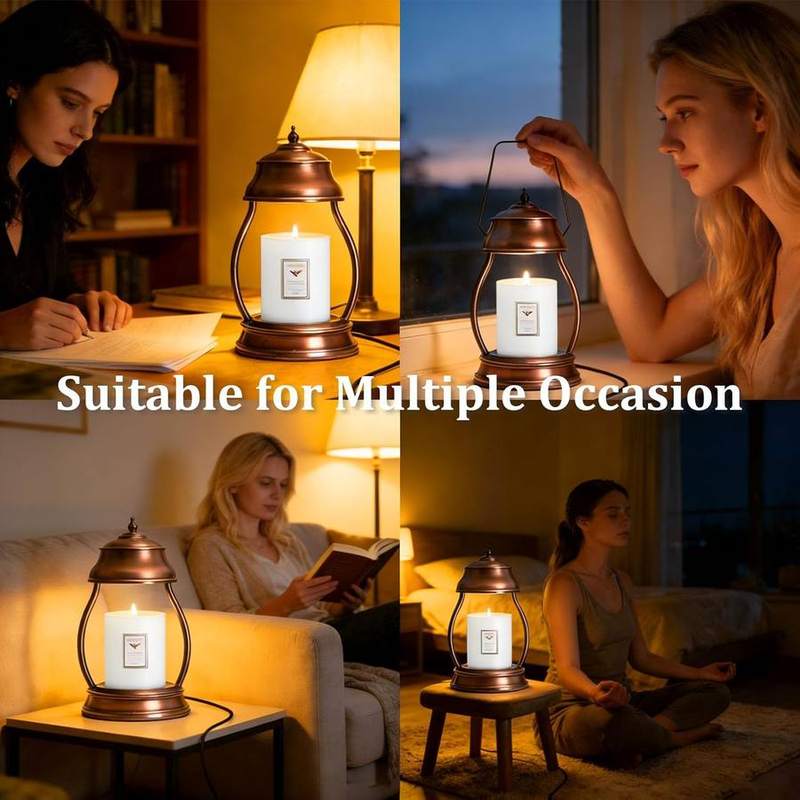 LXTaoler Rubberwood Candle Warmer Lamp, 2 x 50W Bulbs — photo 13 of 14