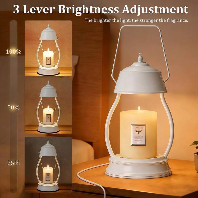 LXTaoler White Rubberwood Candle Warmer Lamp — photo 5 of 14