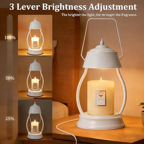LXTaoler White Rubberwood Candle Warmer Lamp — photo 6 of 14
