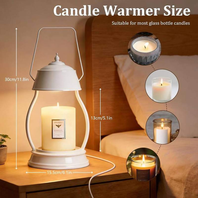 LXTaoler White Rubberwood Candle Warmer Lamp — photo 7 of 14