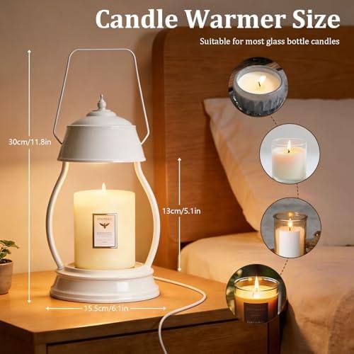 LXTaoler White Rubberwood Candle Warmer Lamp — photo 8 of 14