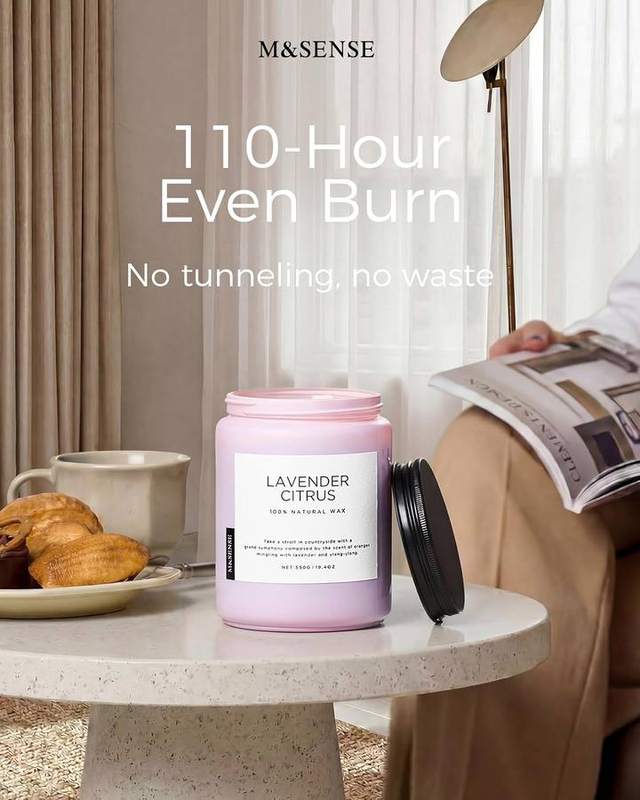 M&SENSE Lavender Citrus 2-Wick Candle, 550 g — photo 11 of 18