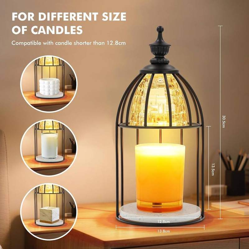 Maromamix Vintage Birdcage Candle Warmer Lamp, Black — photo 7 of 12