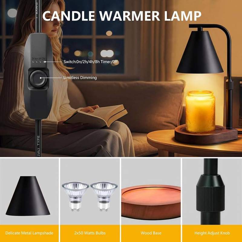 Maromamix Black Iron Shade Candle Warmer Lamp — photo 7 of 14
