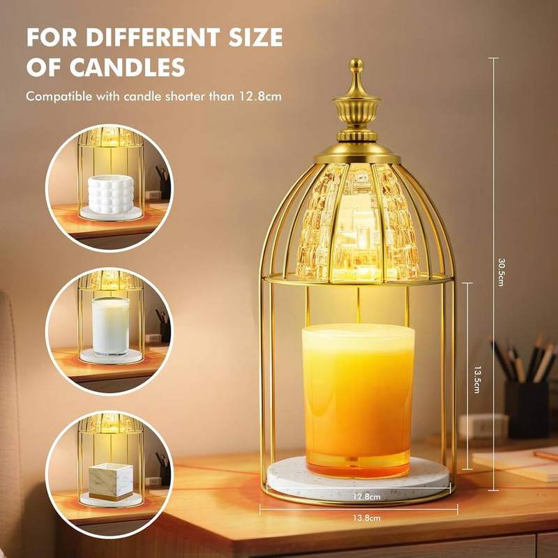 Maromamix Vintage Birdcage Candle Warmer Lamp, Gold — photo 7 of 12