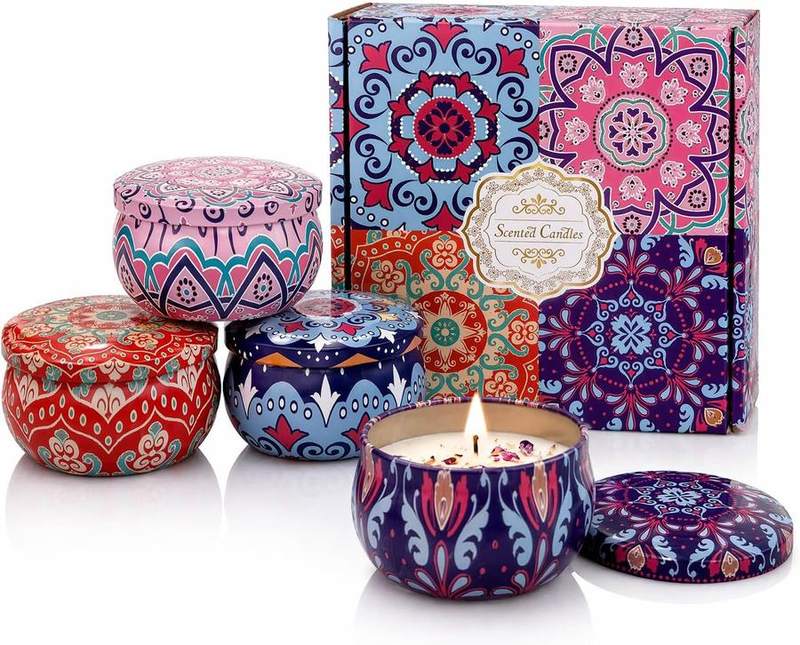 Mepham Christmas Scented Candle Tin Gift Set of 4 — jar scented candle