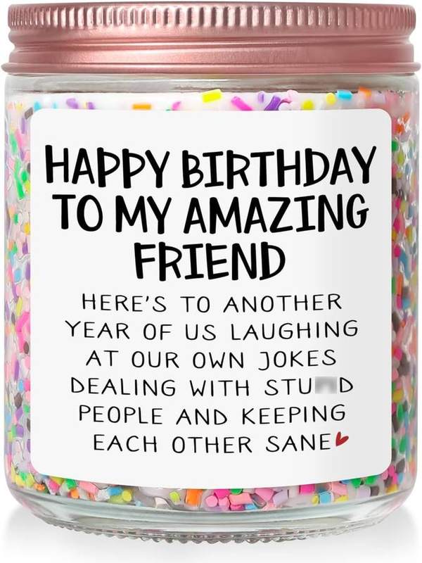 Mrssbea Happy Birthday Friend Vanilla Cake Candle — scented candle