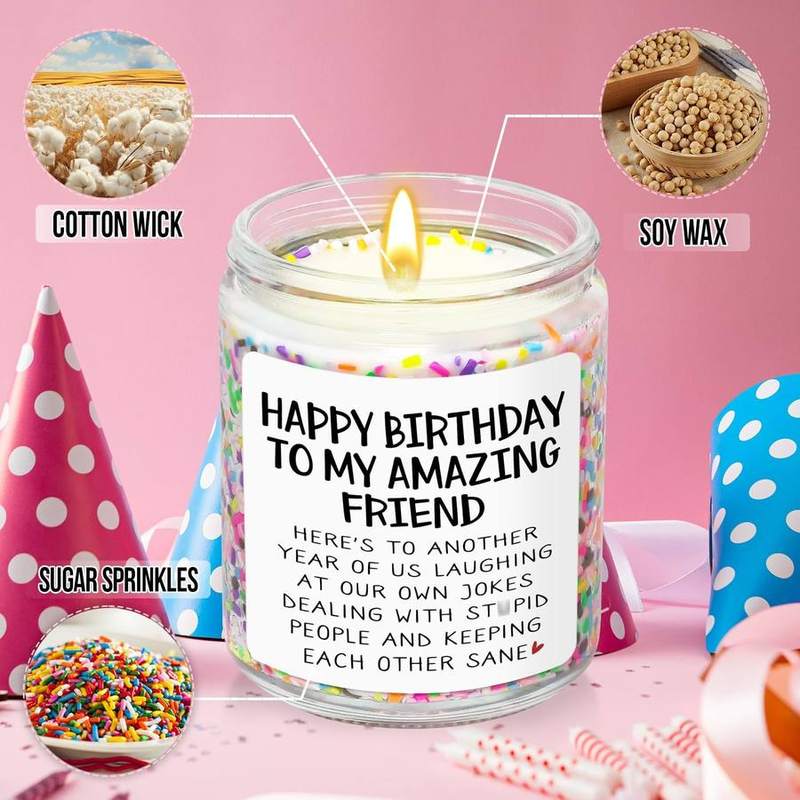 Mrssbea Happy Birthday Friend Vanilla Cake Candle — photo 5 of 14