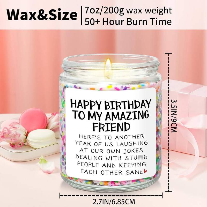Mrssbea Happy Birthday Friend Vanilla Cake Candle — photo 7 of 14