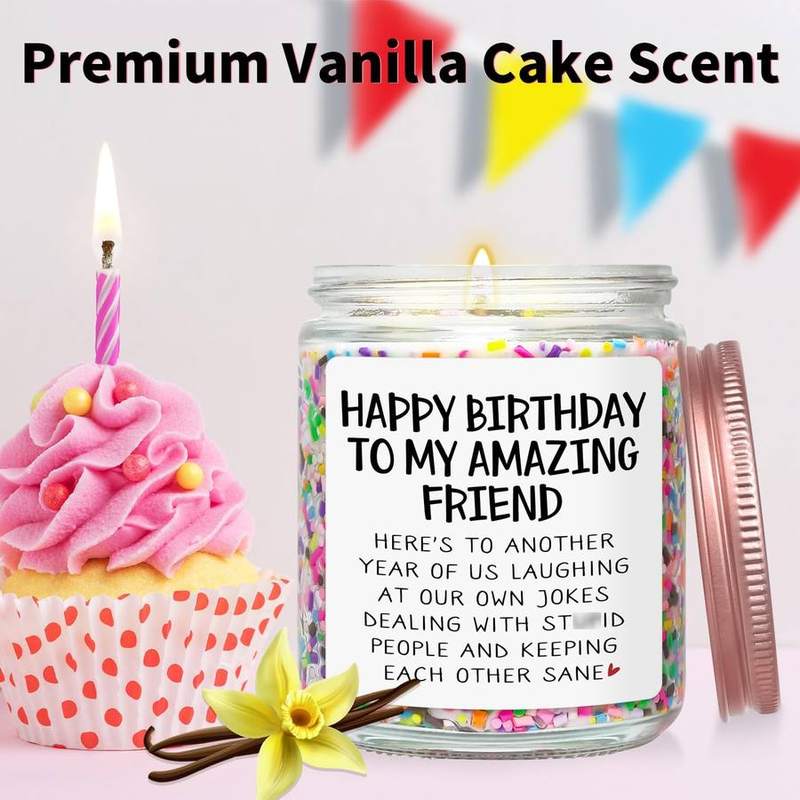 Mrssbea Happy Birthday Friend Vanilla Cake Candle — photo 9 of 14