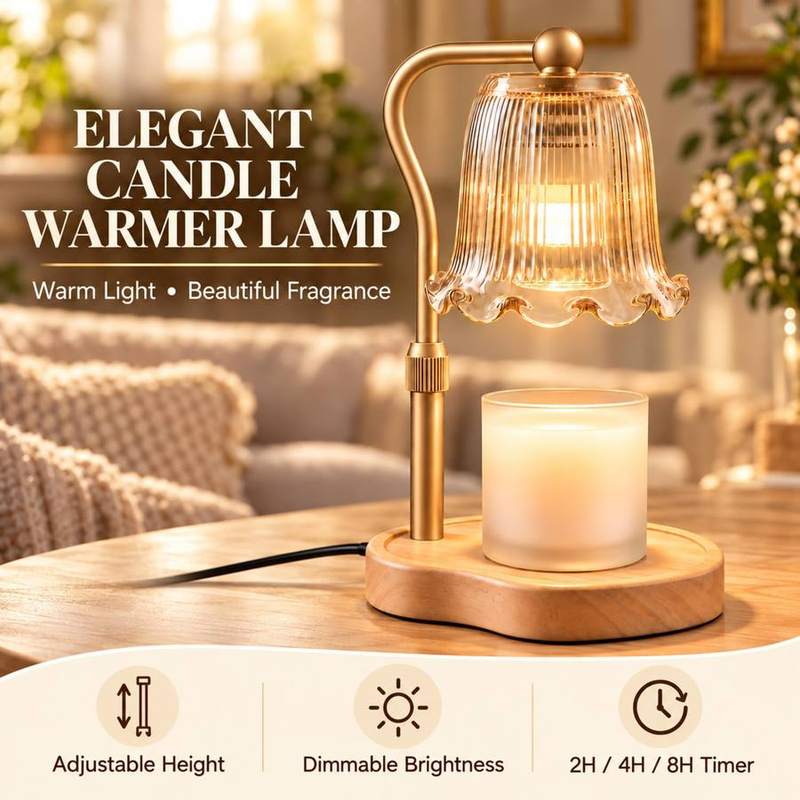 Nimesh Gold Flower Candle Warmer Lamp — photo 3 of 16