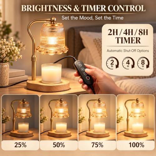 Nimesh Gold Flower Candle Warmer Lamp — photo 8 of 16