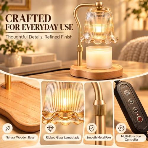 Nimesh Gold Flower Candle Warmer Lamp — photo 10 of 16
