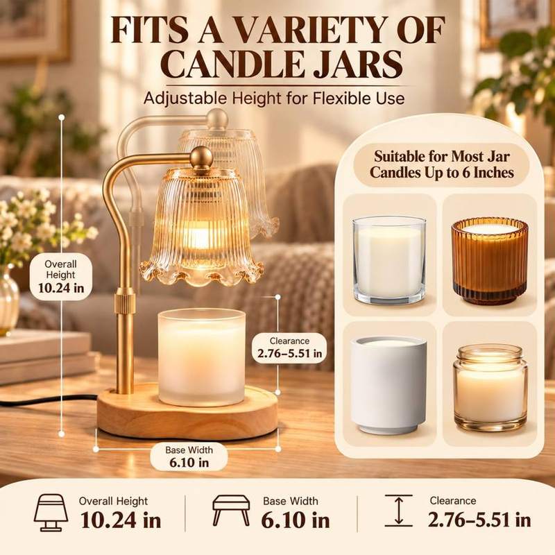 Nimesh Gold Flower Candle Warmer Lamp — photo 11 of 16