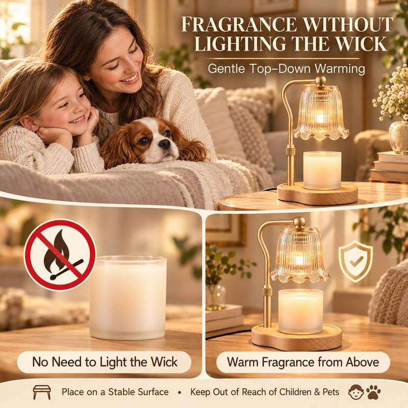 Nimesh Gold Flower Candle Warmer Lamp — photo 13 of 16