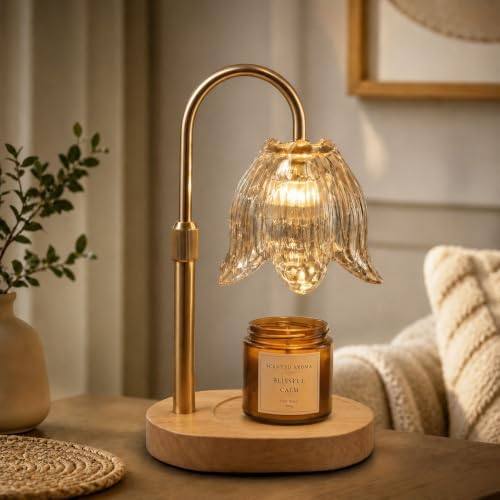 NOVEINN Gold Lily Flower Candle Warmer Lamp — photo 2 of 16