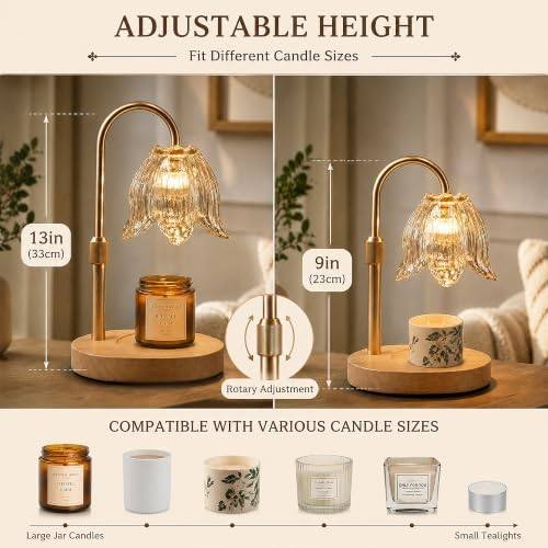 NOVEINN Gold Lily Flower Candle Warmer Lamp — photo 4 of 16