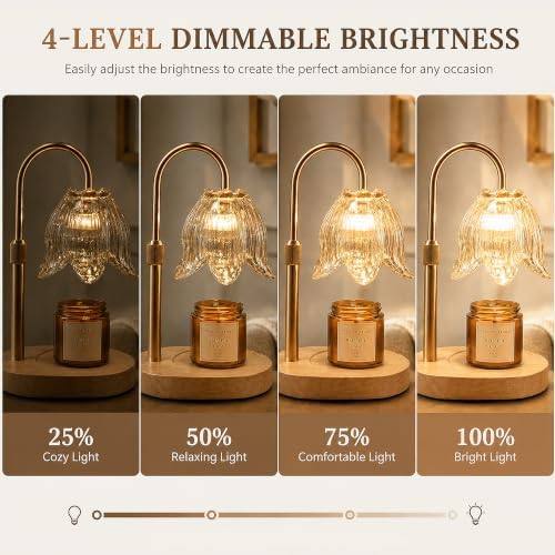 NOVEINN Gold Lily Flower Candle Warmer Lamp — photo 6 of 16