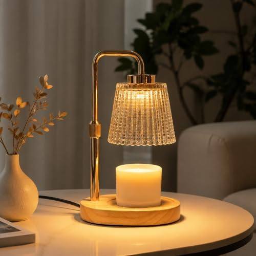 NOVEINN Gold Glass Candle Warmer Lamp, Telescopic — photo 2 of 14
