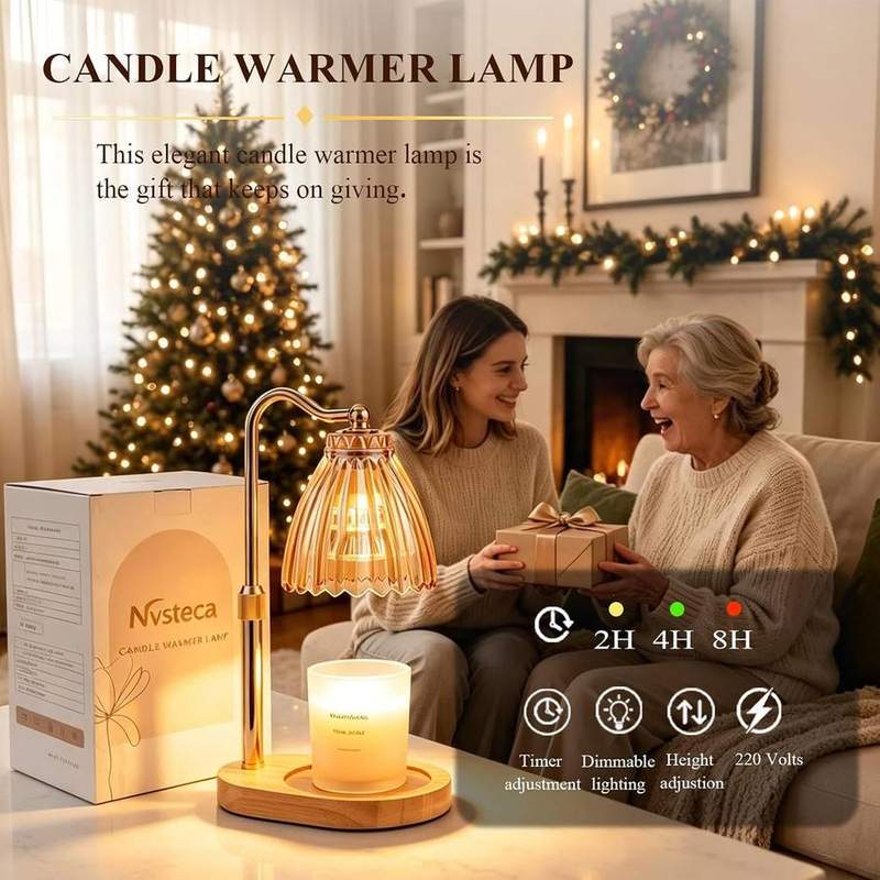 Nvsteca Gold Flower Candle Warmer Lamp — photo 3 of 16