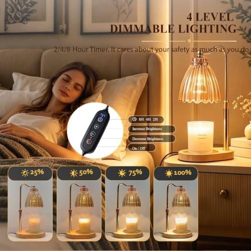 Nvsteca Gold Flower Candle Warmer Lamp — photo 6 of 16