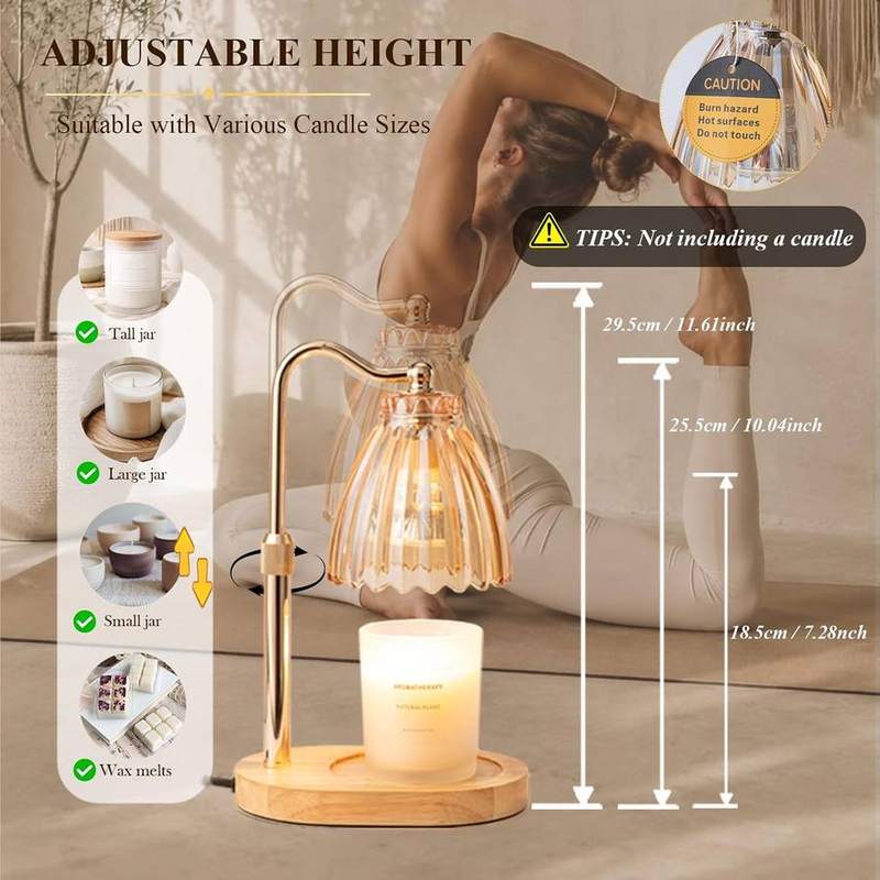 Nvsteca Gold Flower Candle Warmer Lamp — photo 11 of 16