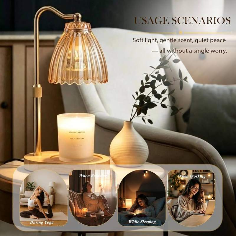 Nvsteca Gold Flower Candle Warmer Lamp — photo 13 of 16