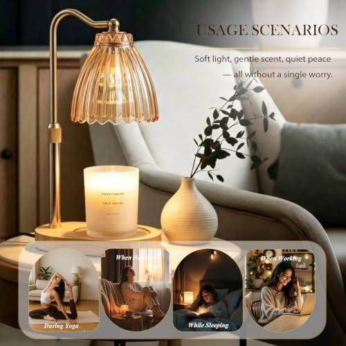 Nvsteca Gold Flower Candle Warmer Lamp — photo 14 of 16