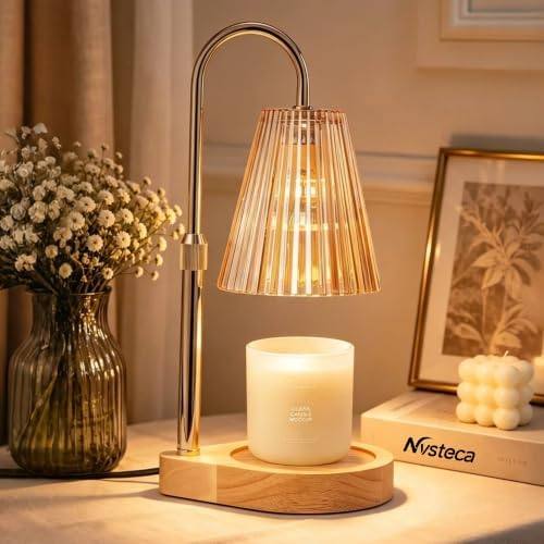 Nvsteca Gold Glass Candle Warmer Lamp, UK Plug — photo 2 of 16